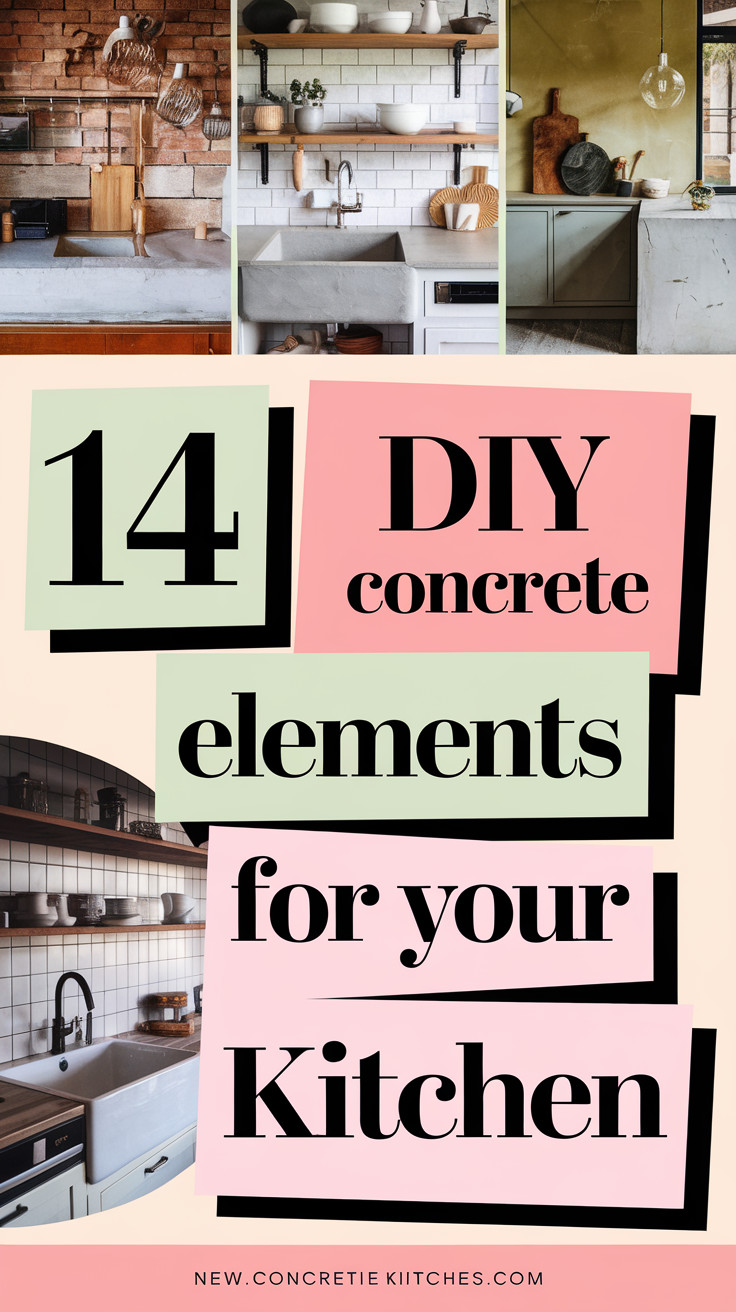14 DIY Concrete Elements for Your Kitchen