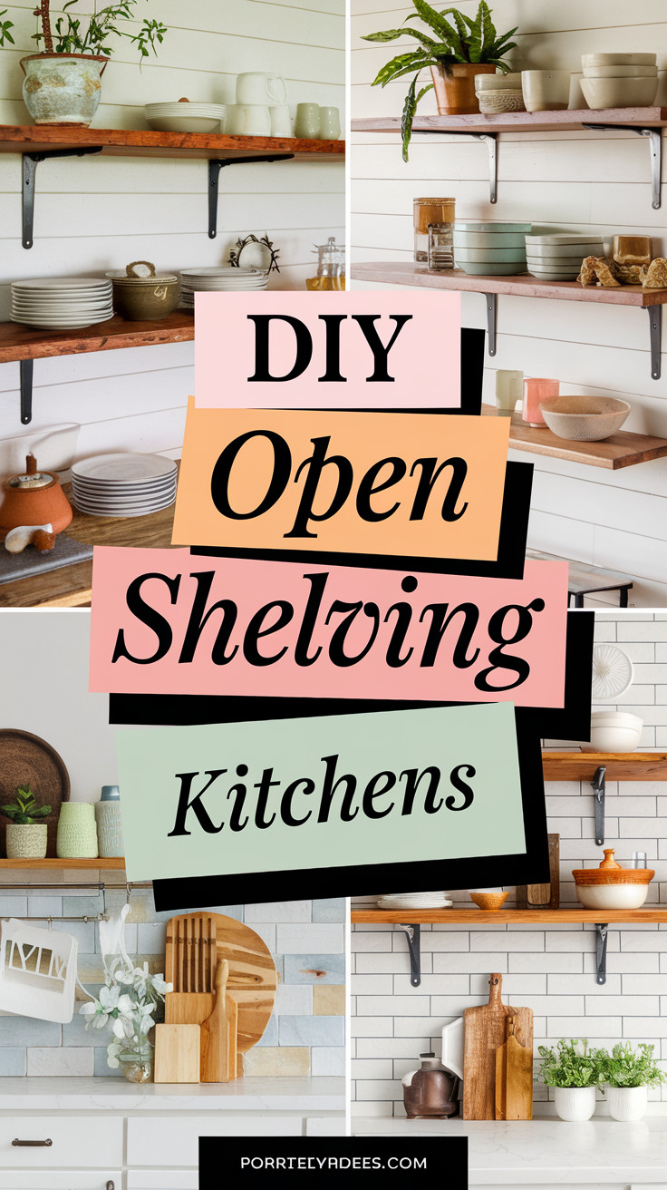 19 DIY Open Shelving Ideas for Stylish Kitchens