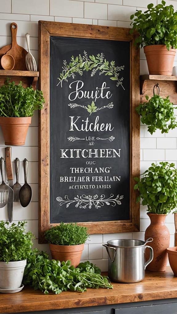 charming rustic chalkboard design