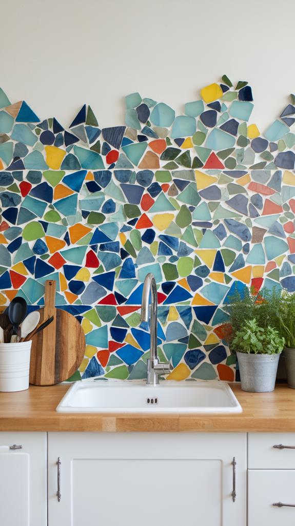 colorful tile wall design