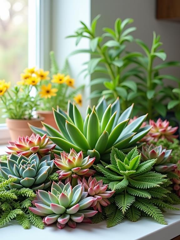 combine with diverse flora