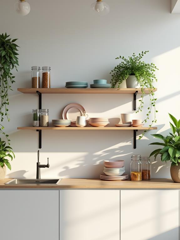 decorating open shelving ideas