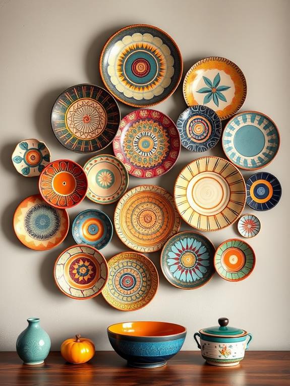 decorative handcrafted ceramic wall art