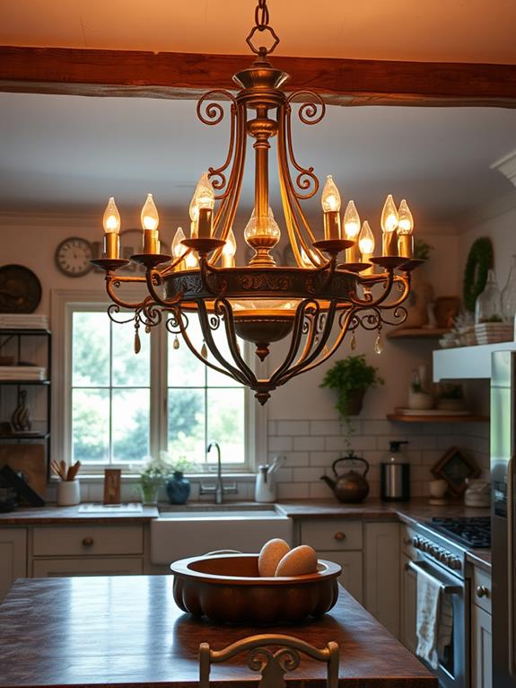 eclectic repurposed chandelier decor