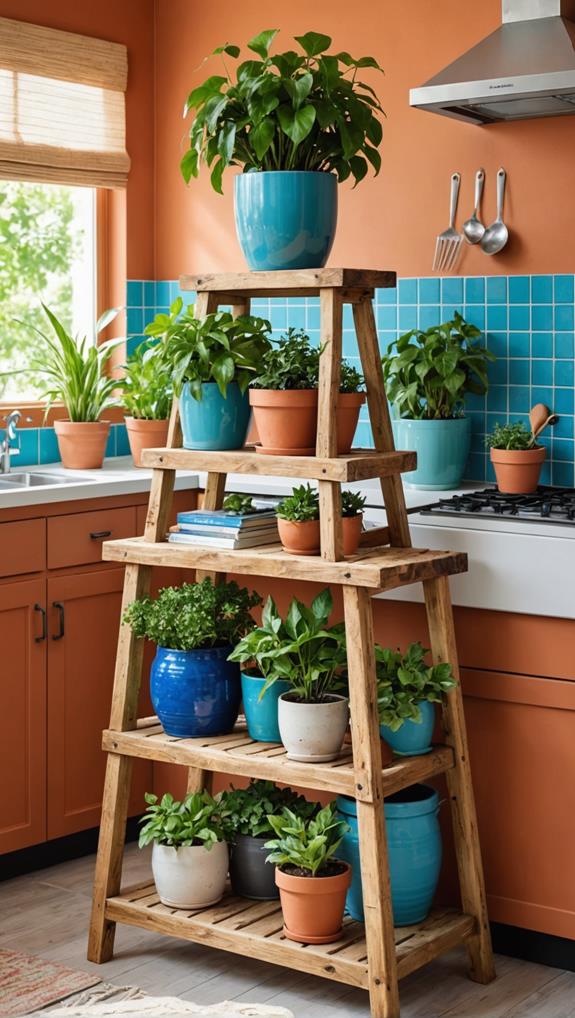 elevated plant display stand