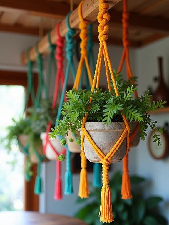 handcrafted macram plant hangers