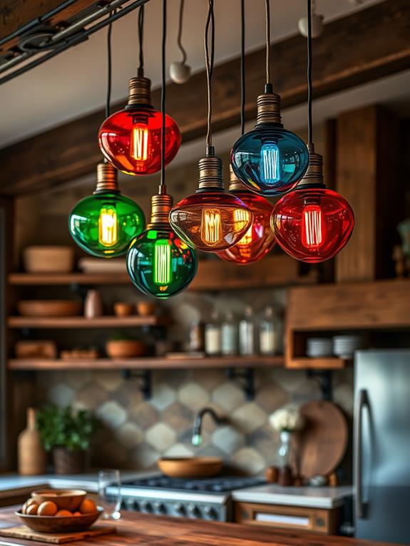 jewel toned bold pendant shades