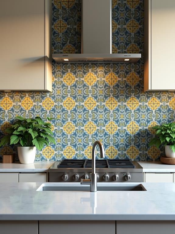 patterned backsplash design ideas