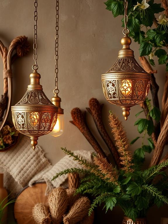 sophisticated luminous brass lighting