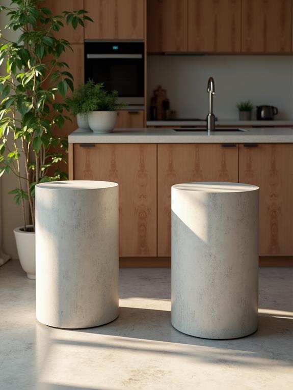 stylish concrete bar stools