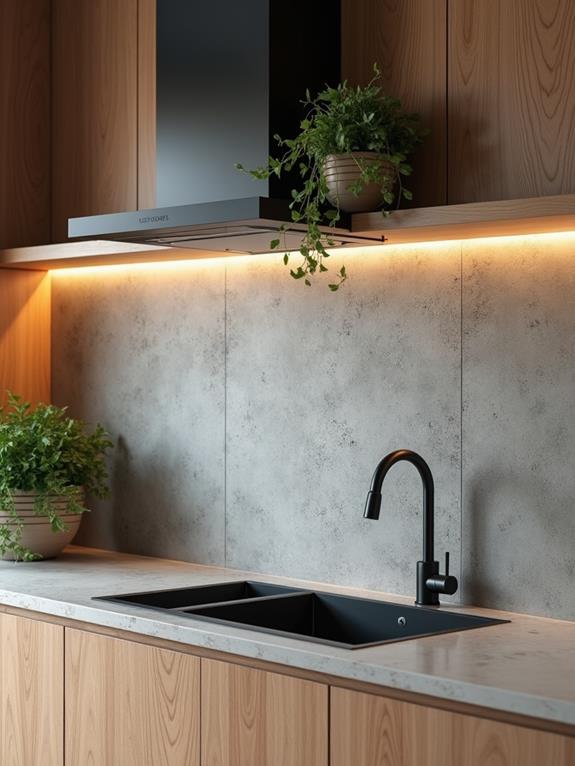 stylish concrete kitchen design
