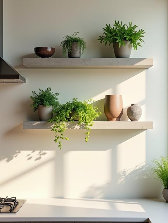 stylish concrete wall storage