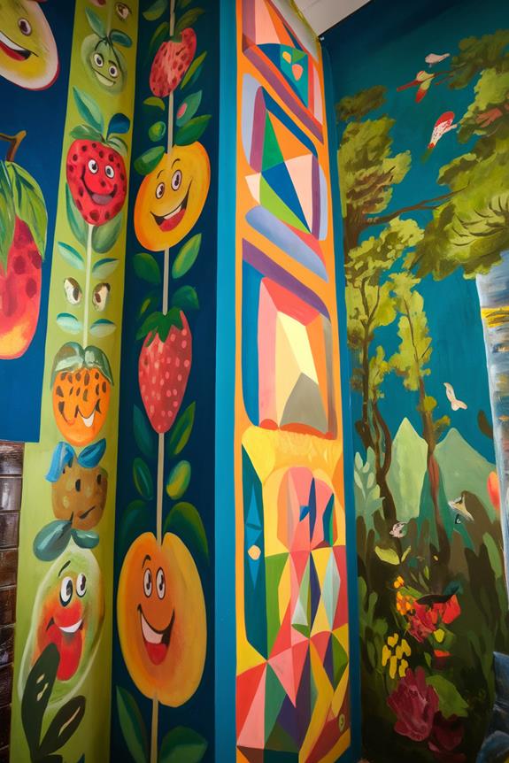 vibrant artistic wall creations