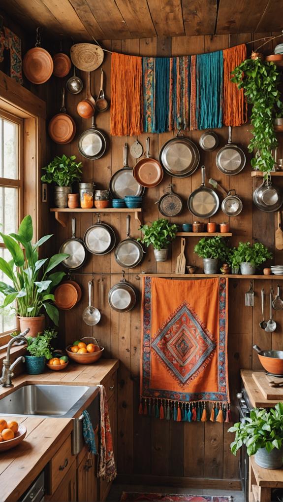 vibrant fabric wall decor