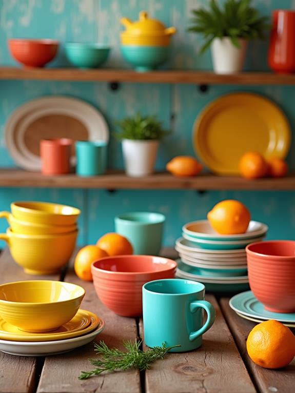 vibrant tableware for dining