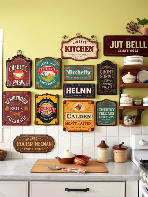 vintage tin sign wall decor