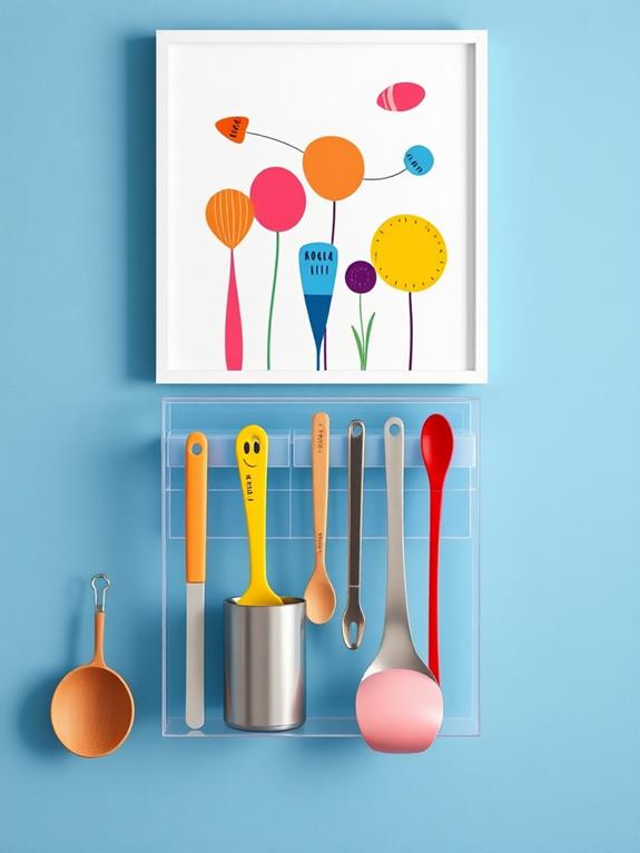 wall mounted acrylic kitchen organizer
