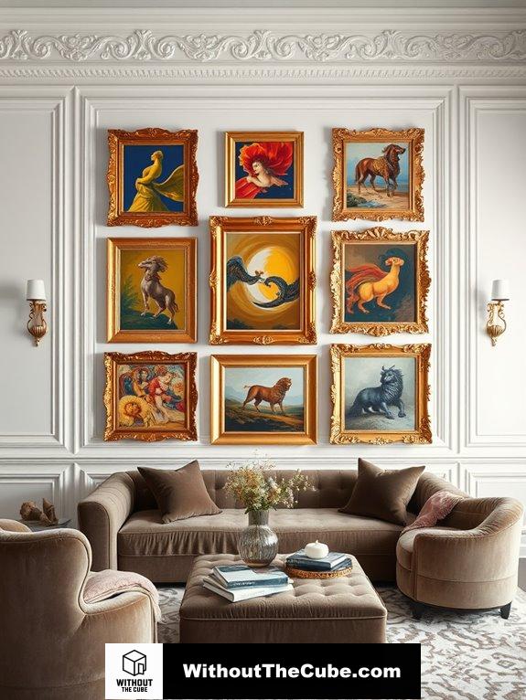 artistic mirror display showcase