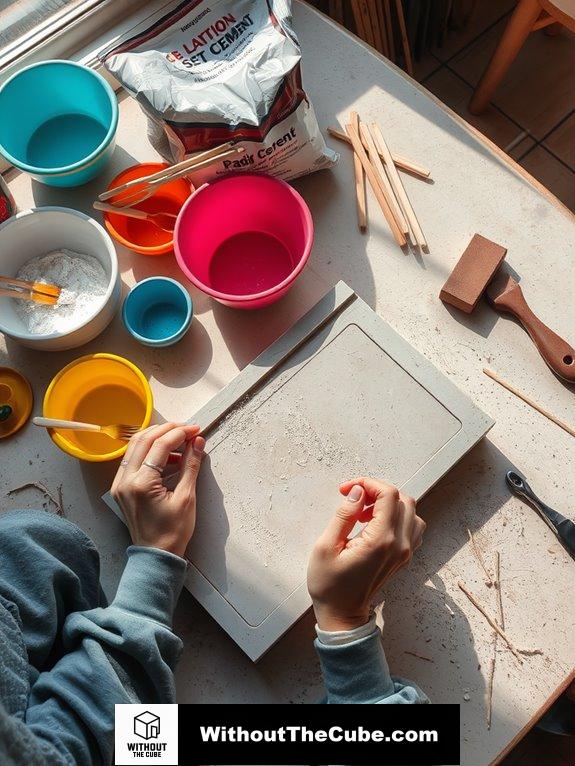 bespoke concrete tray design