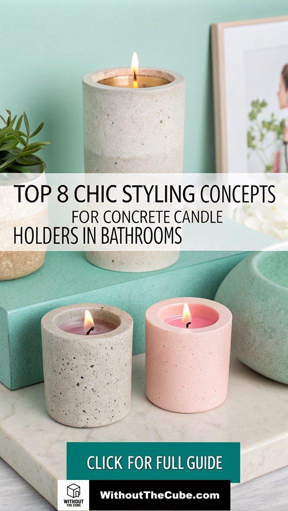 Top 8 Chic Styling Concepts for Concrete Candle Holders in Bathrooms