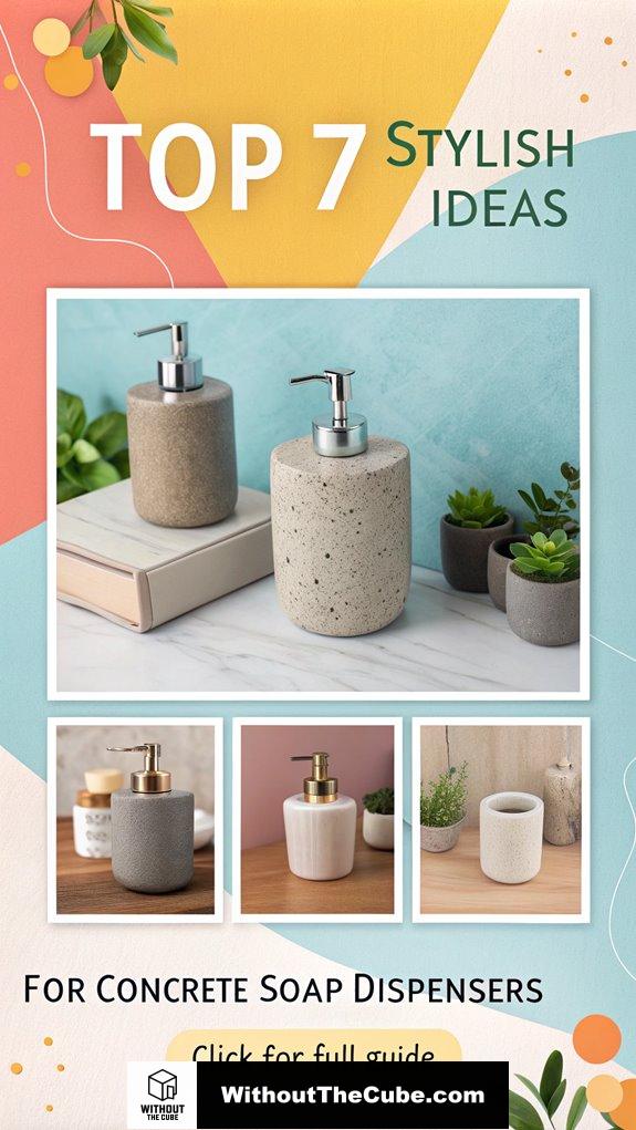 chic concrete soap dispensers