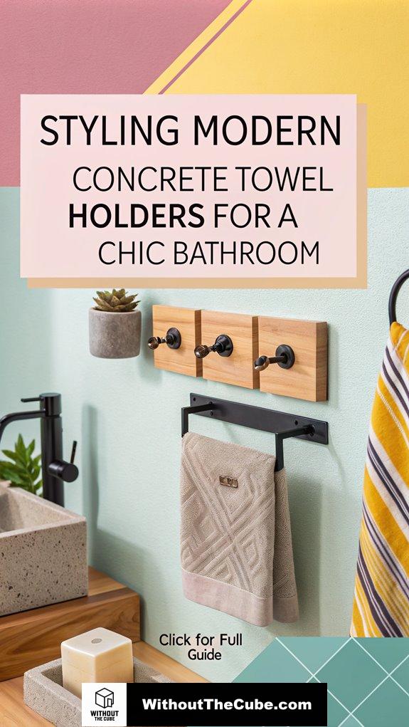 chic concrete towel holders
