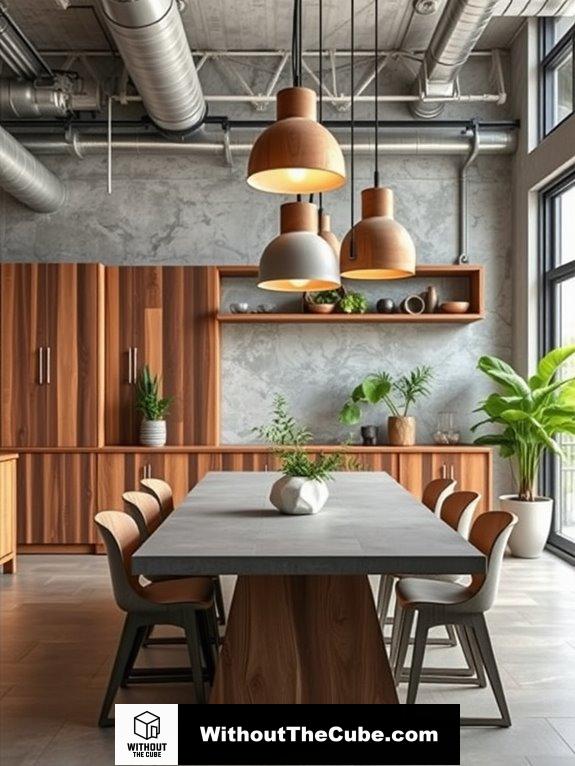 concrete and wood fusion
