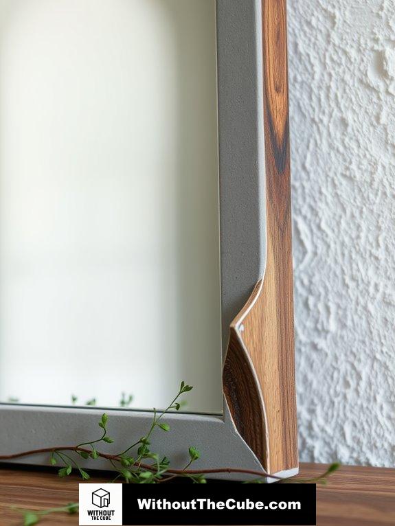 concrete mirror frame guide