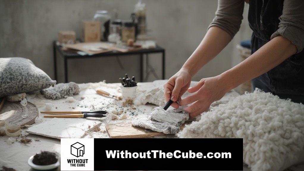 contrasting textured fashion accessories