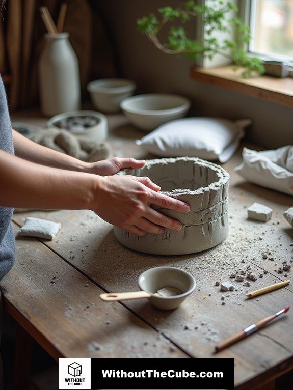 creative concrete basket making