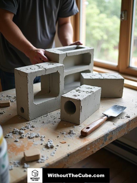 creative concrete bookshelf designs
