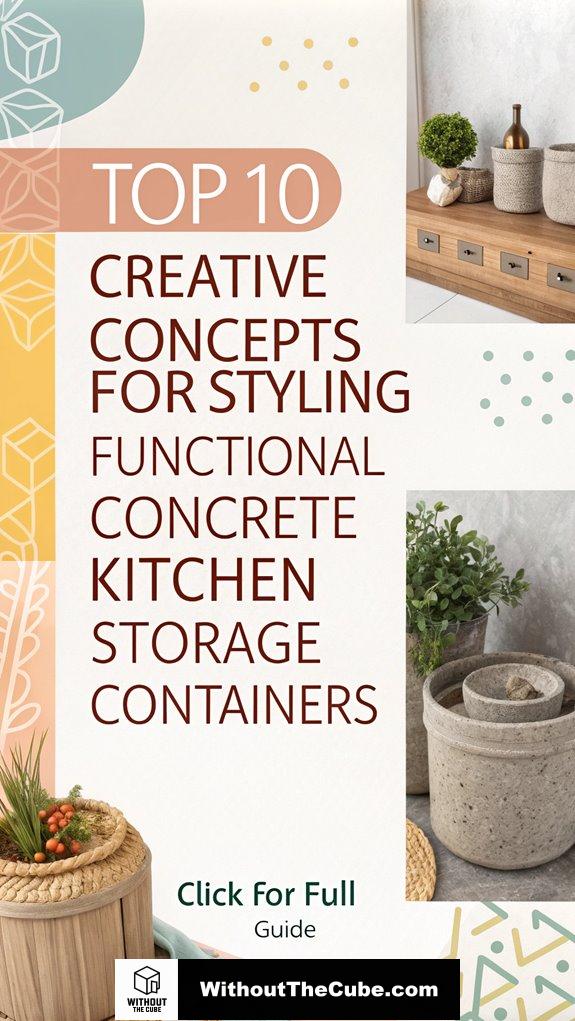 creative concrete kitchen containers