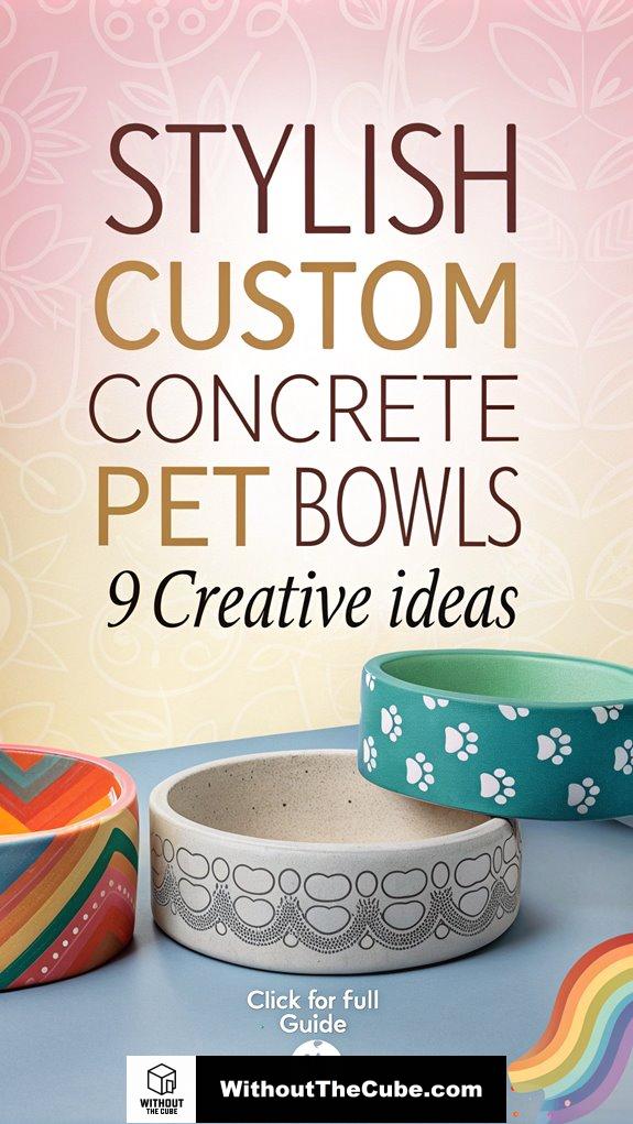 creative concrete pet bowls