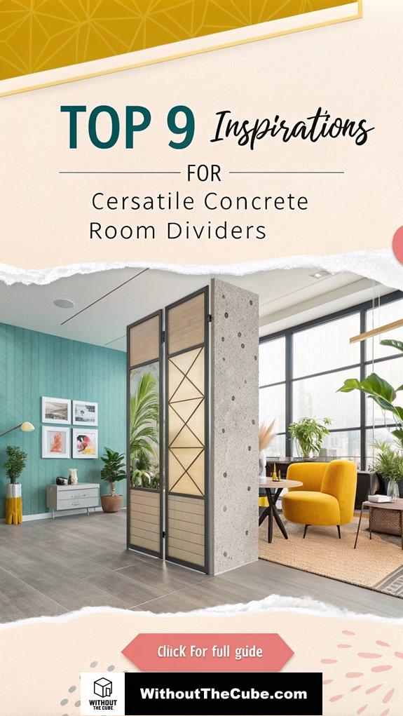 creative concrete room dividers