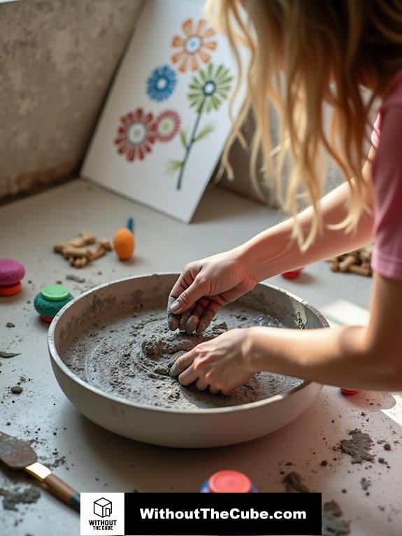 creative concrete wall decor