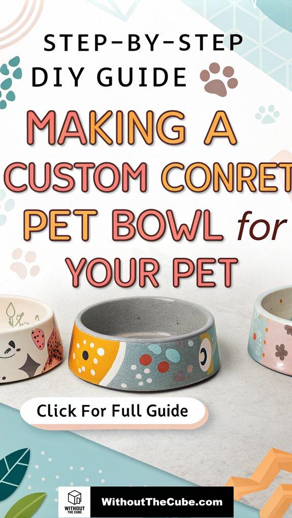 custom concrete pet bowl