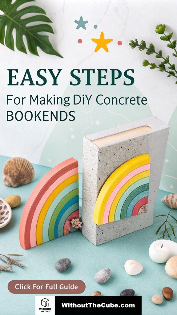 diy concrete bookends guide