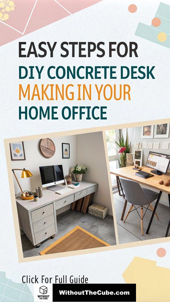 diy concrete desk tutorial