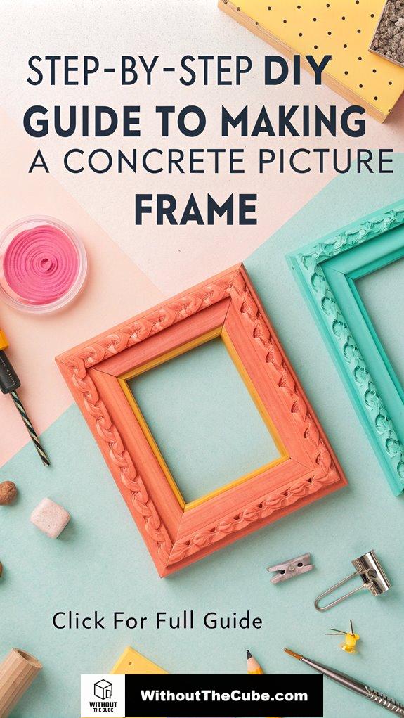 diy concrete picture frame