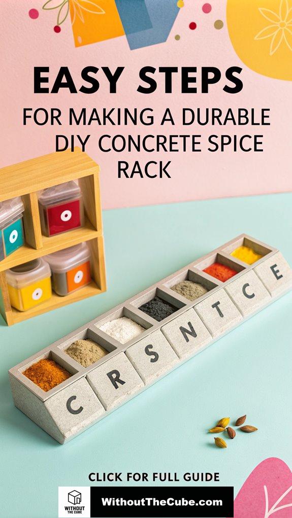 diy concrete spice rack