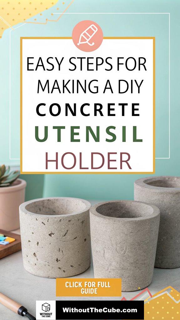 diy concrete utensil holder guide