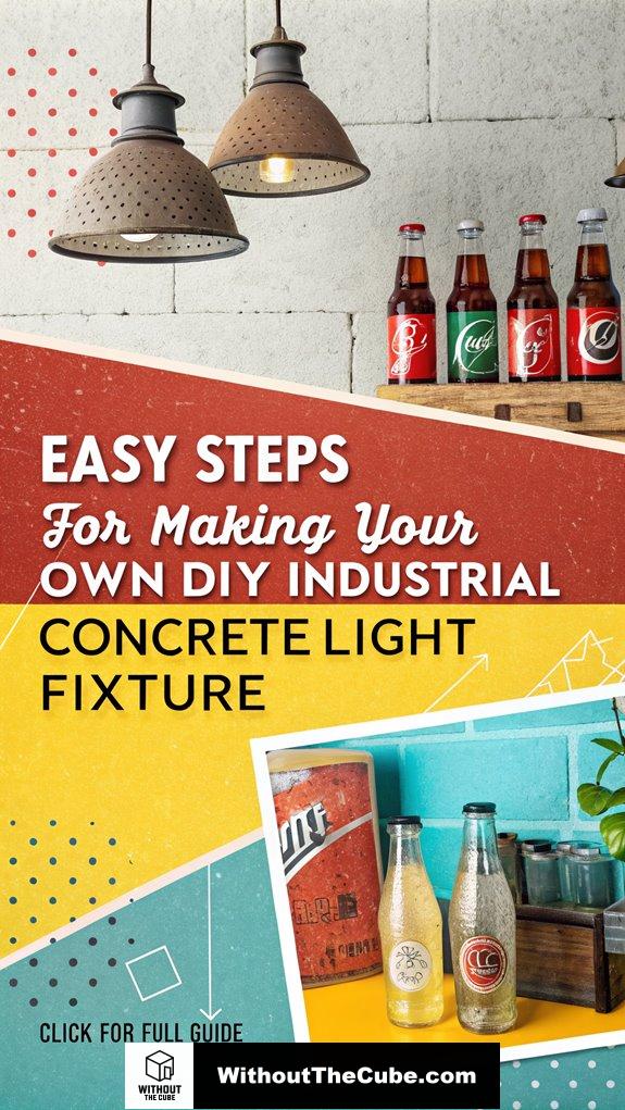 diy industrial concrete light fixture