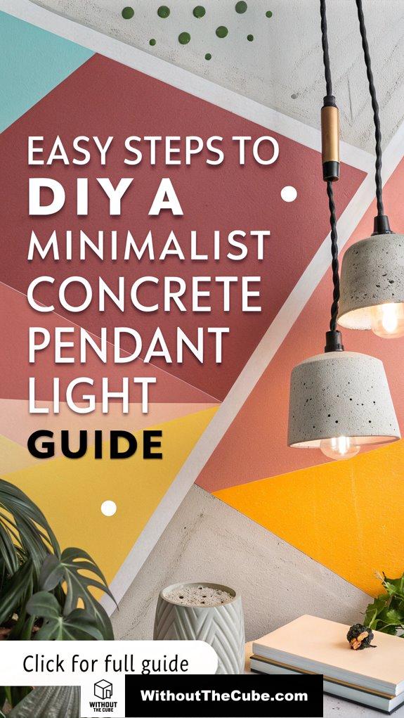 diy minimalist concrete pendant light