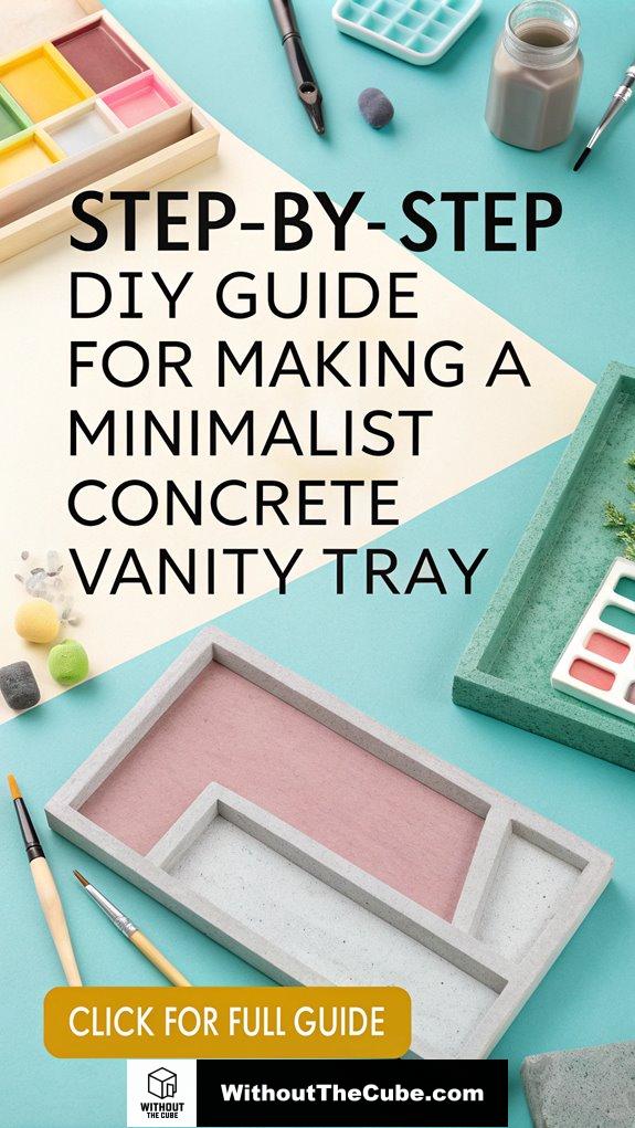 diy minimalist concrete tray