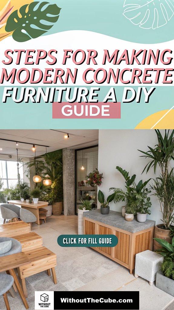 diy modern concrete furniture