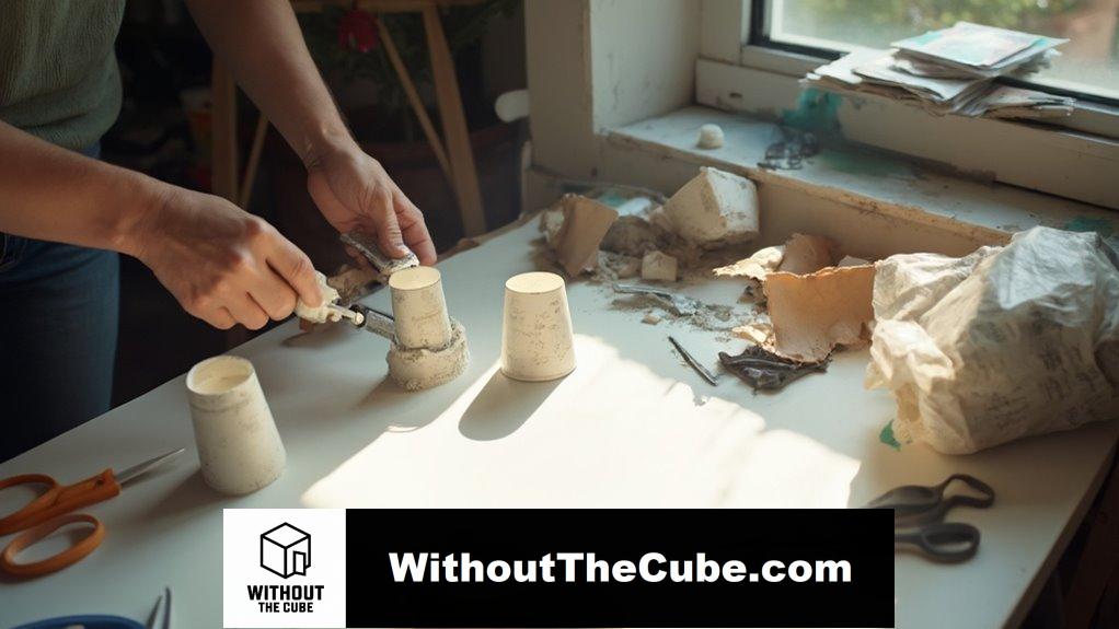 diy plastic cup vase