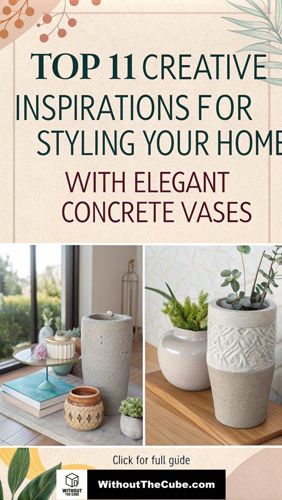 elegant concrete vase styling