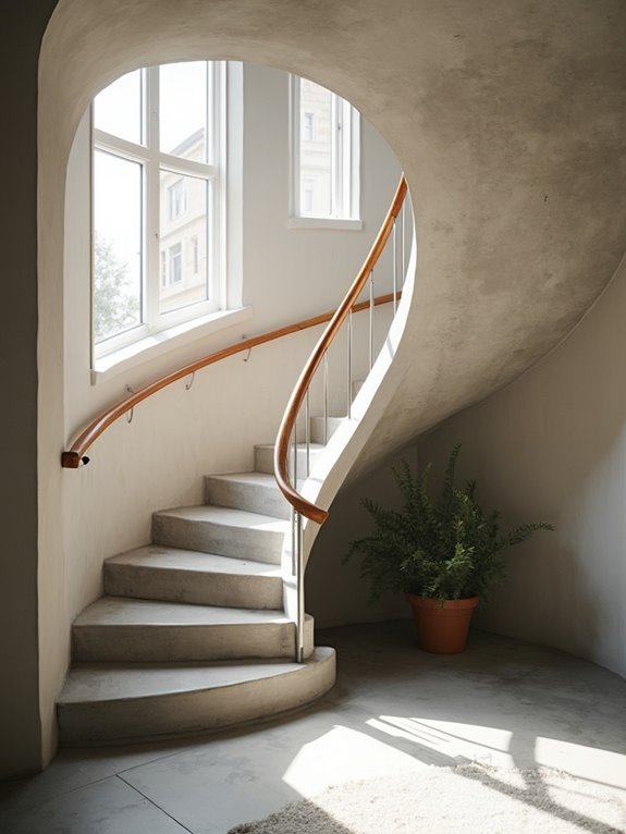 elegant curved stair design