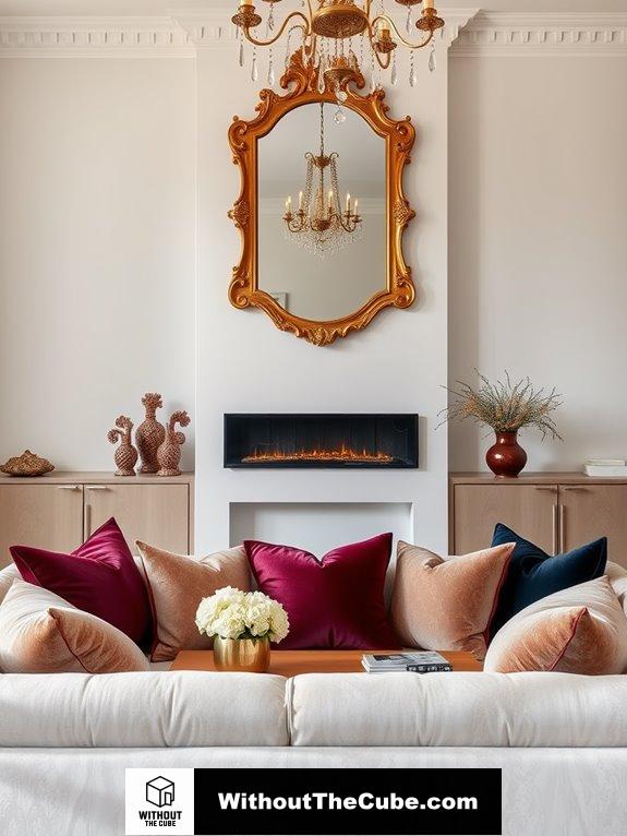 elegant decorative gold mirrors