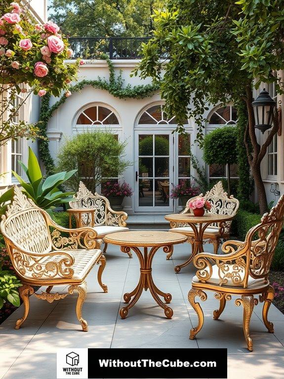 elegant outdoor seating decor
